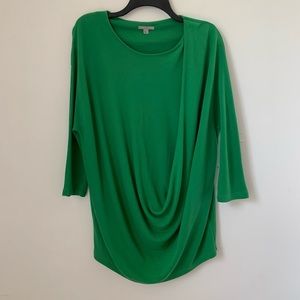 COS Green Drape Tunic Top